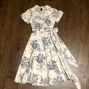 Wrapper Floral Flare Dress